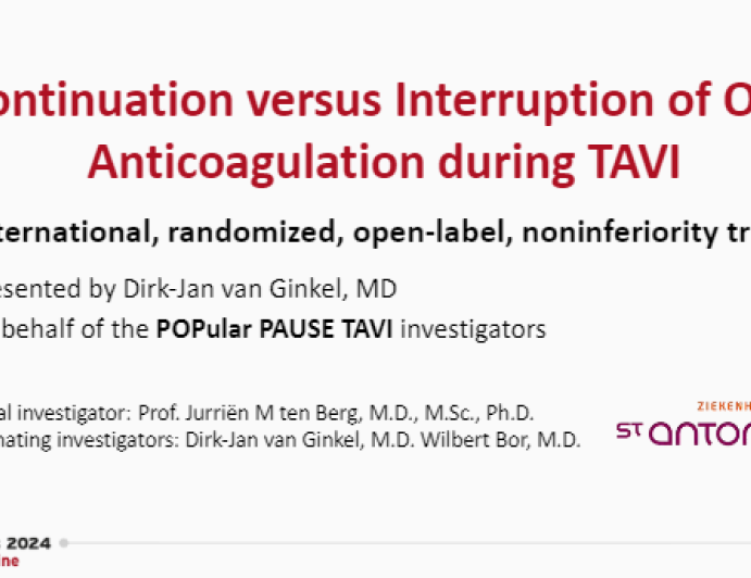 Continuation versus Interruption of Oral Anticoagulation during TAVI